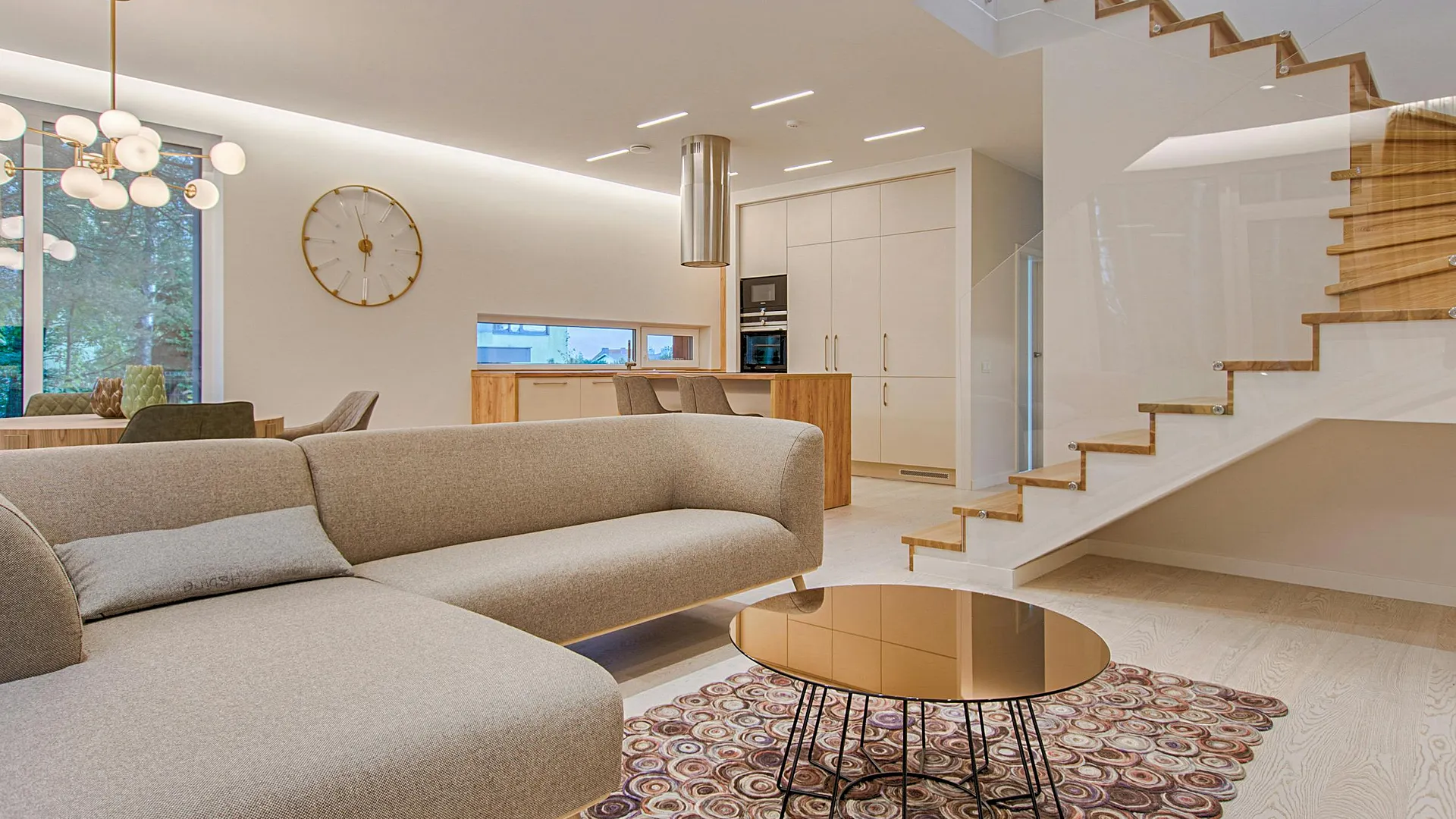 Elegant modern interior with premium furniture and natural lighting